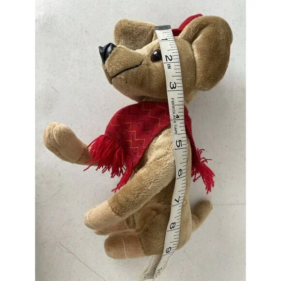 Vintage 1990s Chihuahua Mexican Plush Sombrero Poncho Snuggle Toy DGE Corp - Picture 9 of 9